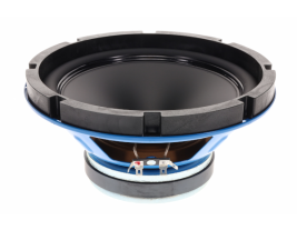 An 8 inch polypropylene cone woofer with a power rating of 80 watts and a 4 ohm impedance.