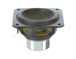 A 2.25 inch indoor wide range speaker with an 8 ohm impedance and a power rating of 10 watts.