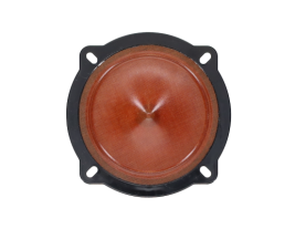 Top view of the 93124 MP-1103 Piezoelectric Speaker with a treated phenolic cone and a protective grille.