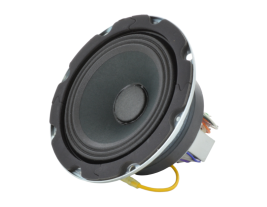 A 4 inch paging speaker with a 5 watt transformer -- Oaktron model 93132.